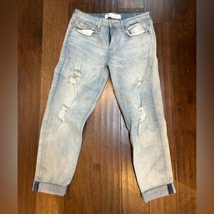 Levi's Signature Gold Distressed Light Blue Boyfriend Jeans